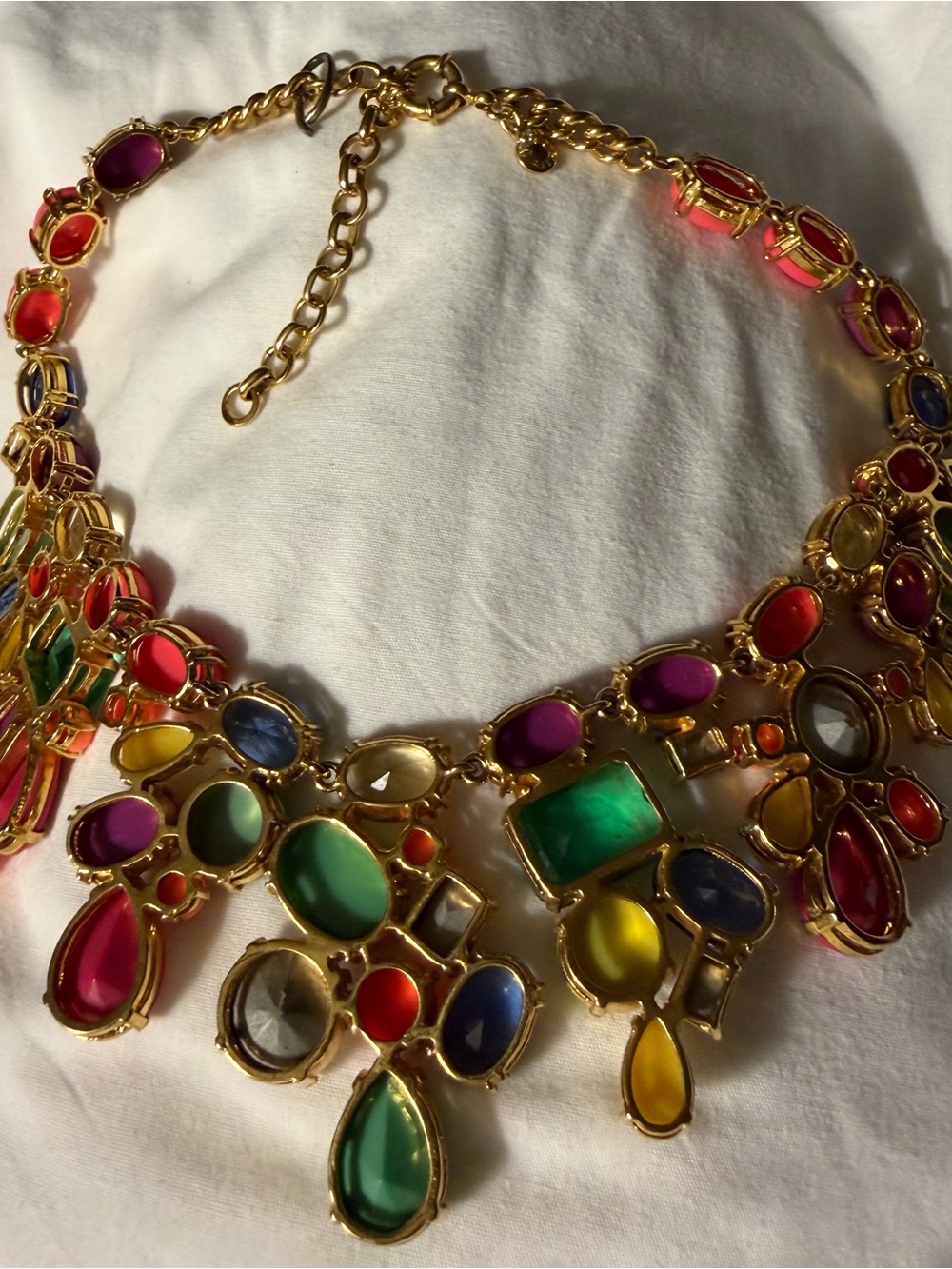 J. Crew Multicolor Statement Bib Necklace - Gold Tone - Picture 5 of 5